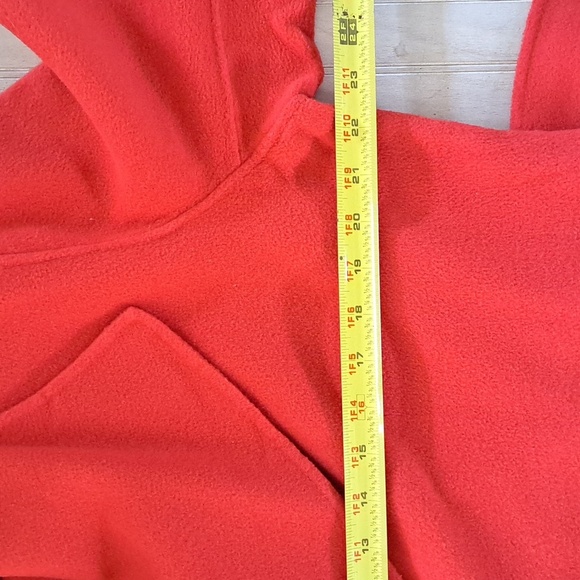 Jones New York Wool Blend Classic Warm Red Wrap Belted Jacket Fleece Oversized - Picture 9 of 11